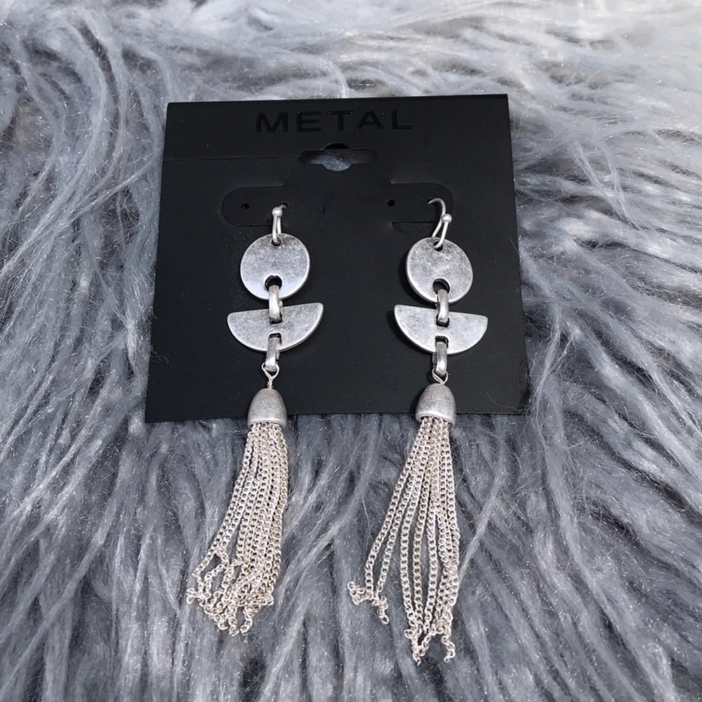 Silver Tassel Earrings